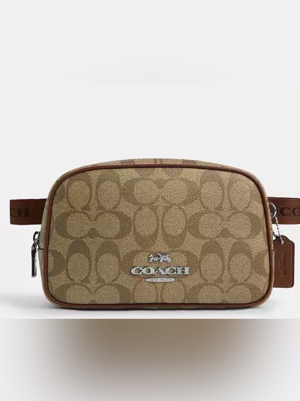 COACH Tan Signature Canvas Beltbag/Crossbody Bag
